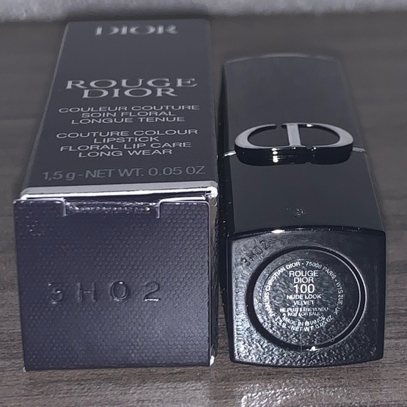 Rouge Dior New Couture Color Lipstick - 100 Nude Look Velvet Mini Travel Size - Picture 3 of 3